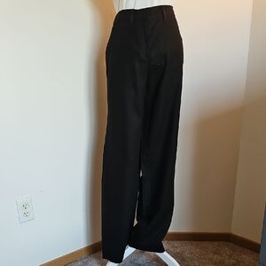 White House Black Market Black Linen Wide Leg Pants